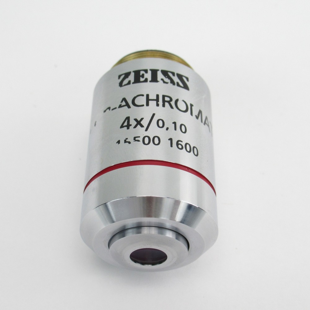 ZEISS PRIMO PLAN-ACHROMAT 4X/0.10 INFINITY MICROSCOPE OBJECTIVE 415500-1600