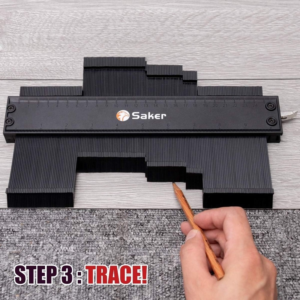 Versatile 10-Inch Contour Gauge - Adjustable Lock for Accurate Shape Copies