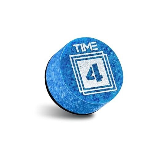 TIME Billiard Pool Cue Tip - 14mm/ Blue/Hardness Pack 10 TIME 4 (Medium Hard)