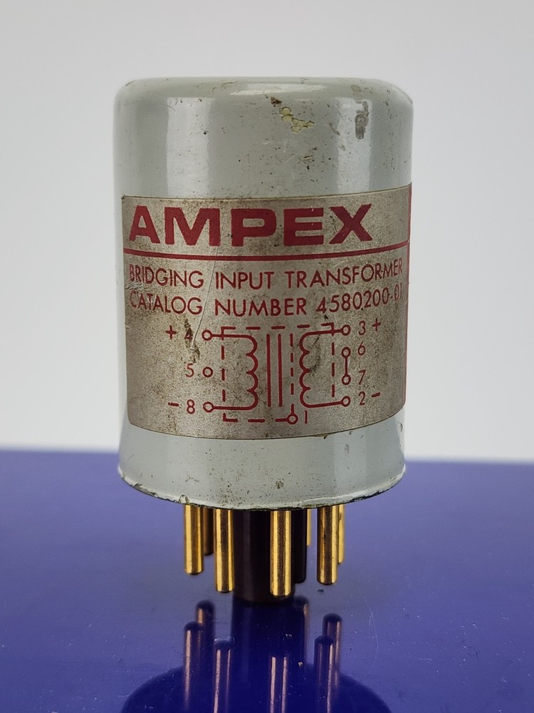 Vintage Ampex 4580200-01 Bridging Input Transformer Octal 8-Pin Tested AS IS #2
