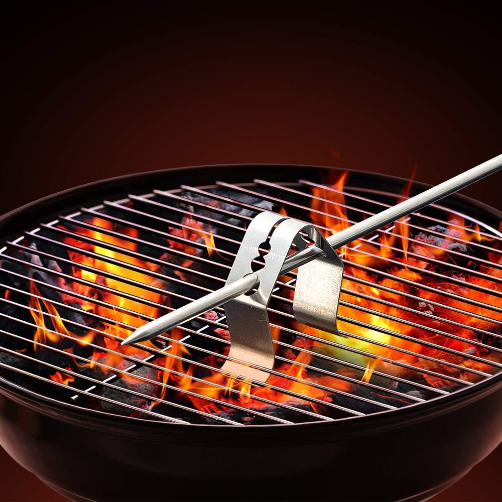 Stainless Steel BBQ Probe Clips - 8 Pcs for High-Precision Temperature Control