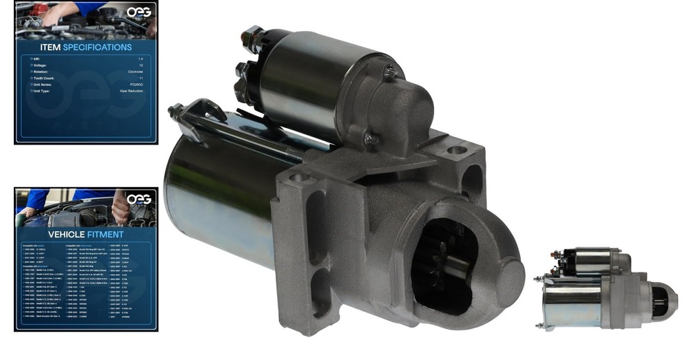 Durable Metal Mercruiser Starter Replacement Compatible with Multiple Models