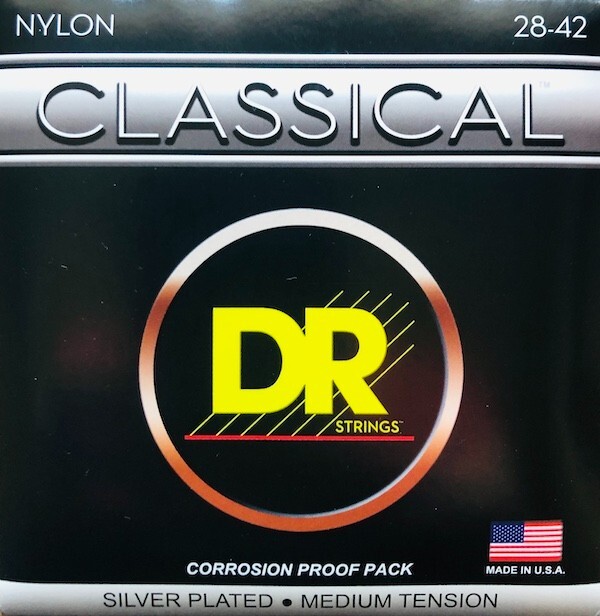DR CN-M Nylon and Silver Plated Classical Guitar Strings; medium tension