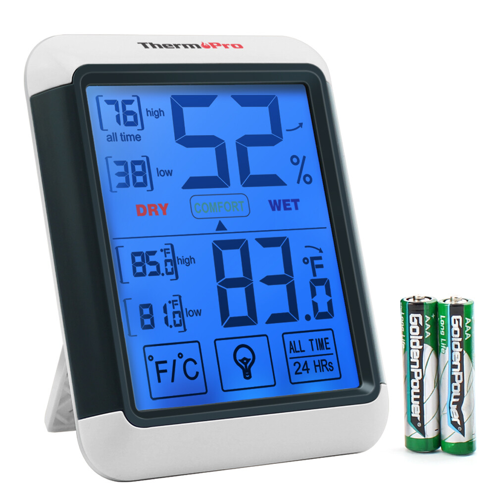 1/3/4/5 ThermoPro Digital LCD Touchscreen Humidity Thermometer Indoor Hygrometer