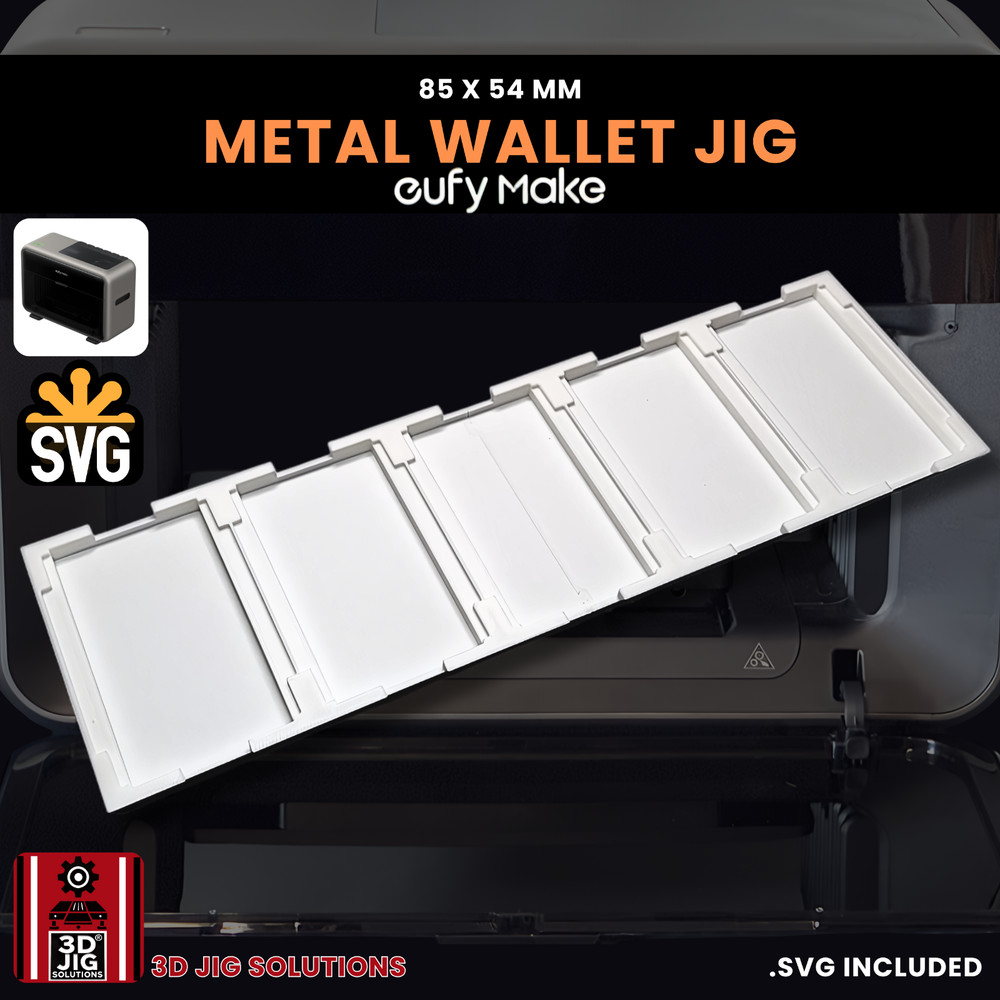 EufyMake E1 UV Printer Jig | Metal Wallet Template