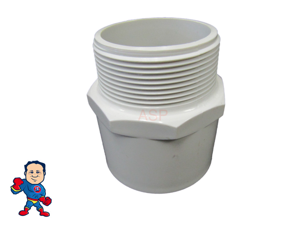 Adapter Fitting, 2" Slip x 2" Male Pipe Thread Pool Pump Fitting