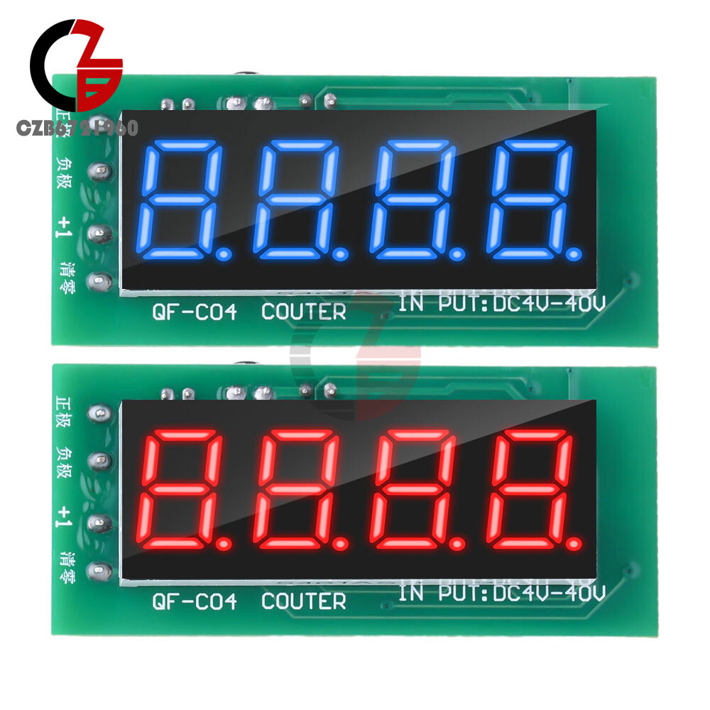 Counter Module 4-digit Digital Display w/ Memory Function DC4-40V Counter Module