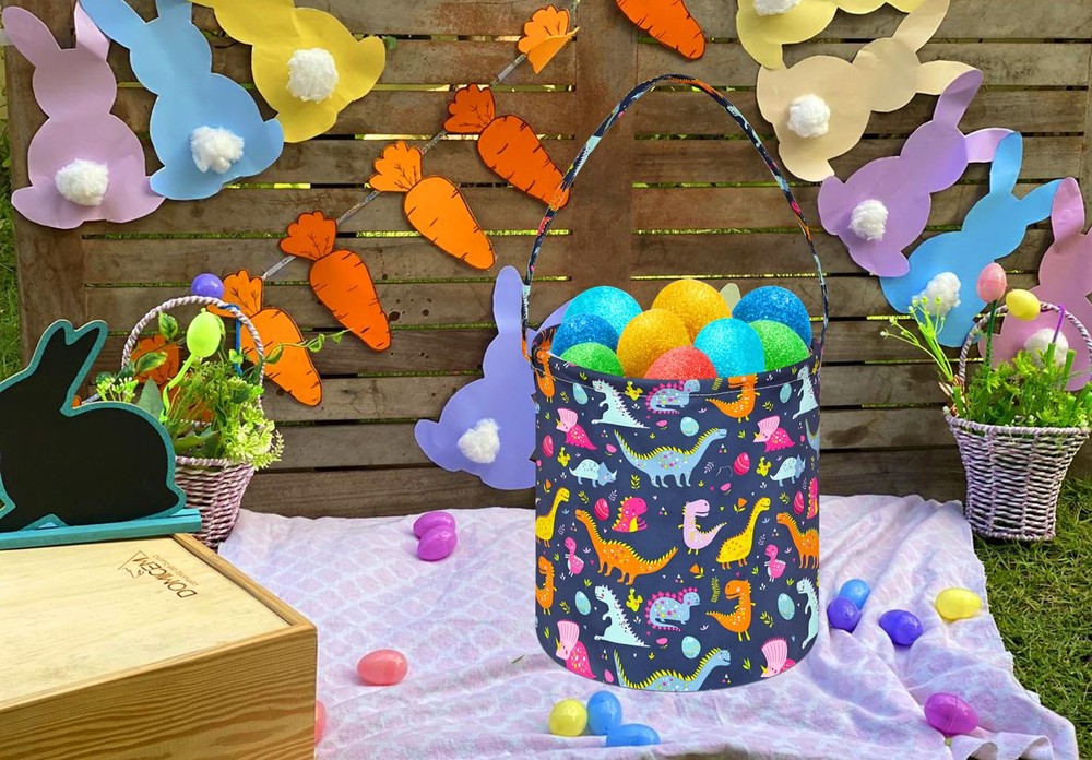 DUYIY Easter Basket,Easter Bunny Basket,Easter Eggs Gift Basket, Storage Bask...