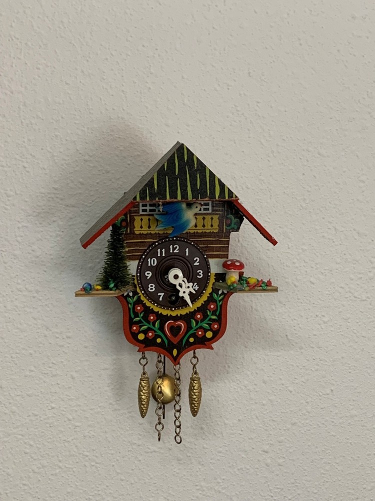 Cuckoo Wall Clock German Small with key - Tested