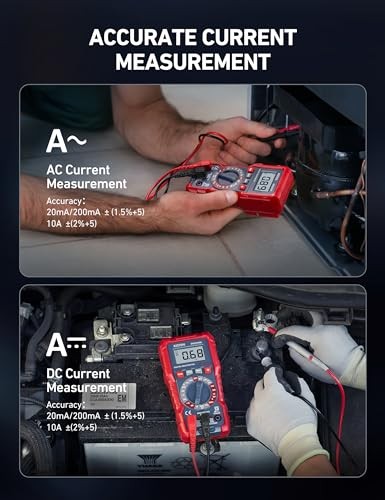 Digital Multimeter Voltage Tester, TRMS 2000 Counts Volt Meter; Fast and