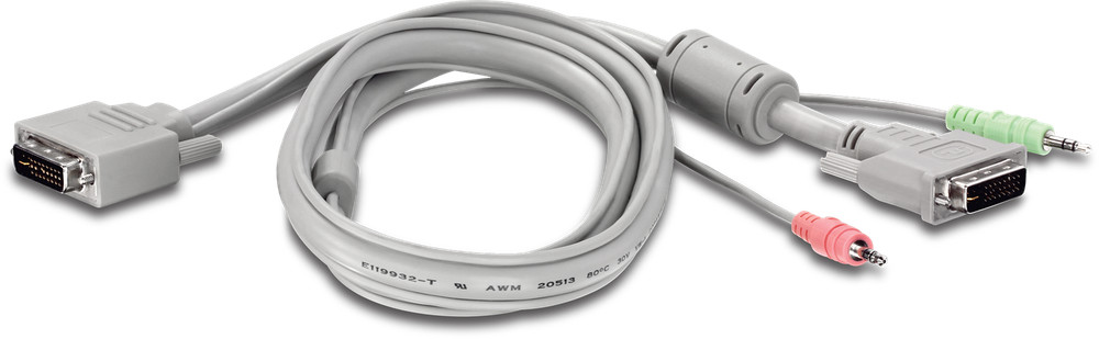 TRENDnet 2-Port DVI/USB KVM Switch Kit with Audio (Includes 2x KVM cables)