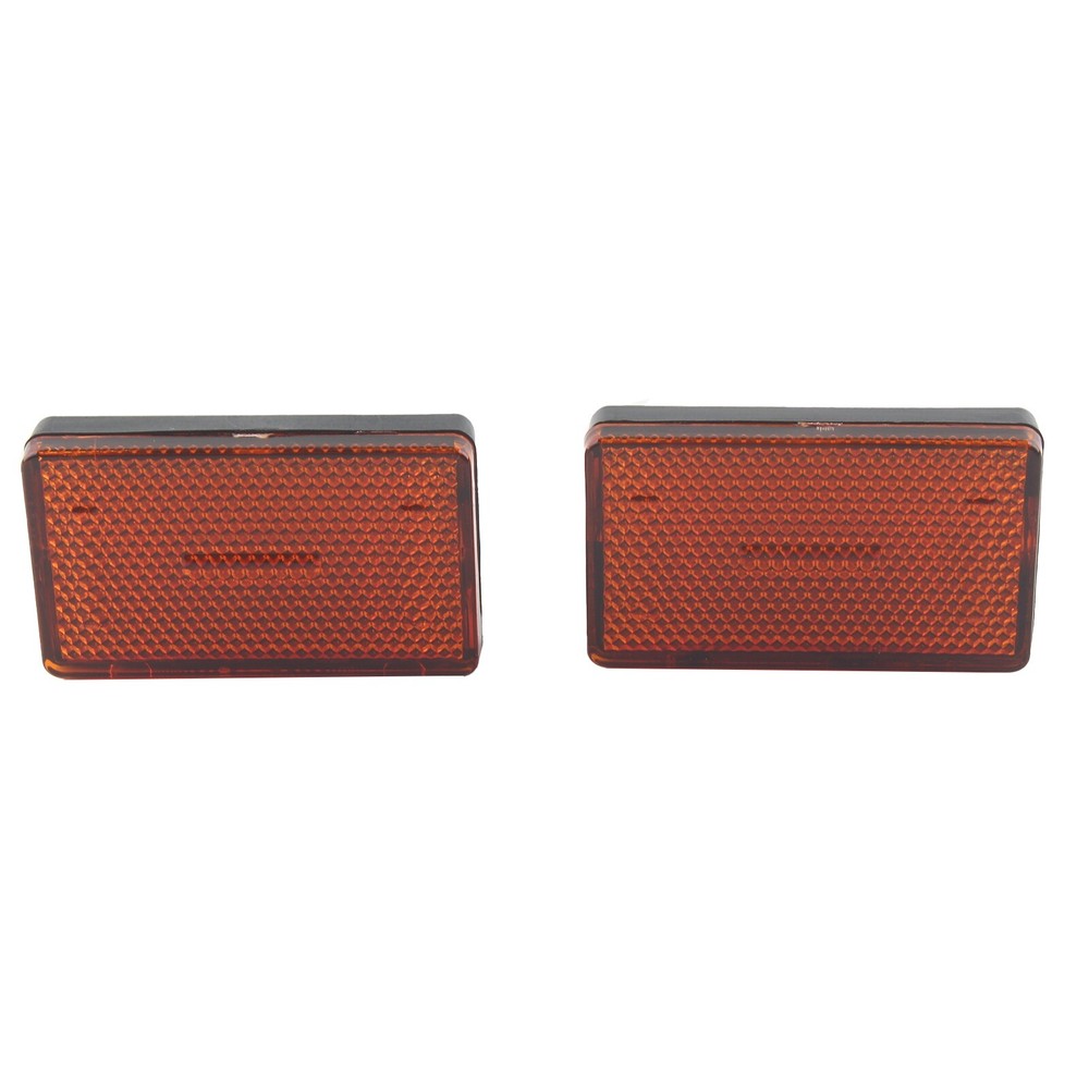 Universal Amber Front Fork Reflector Rectangle For Most Motorcycles ATV Bikes