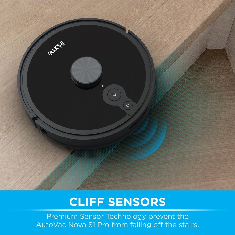 Self Empty Robot Vacuum Lidar Mapping 150 Min Runtime Strong Suction Black New