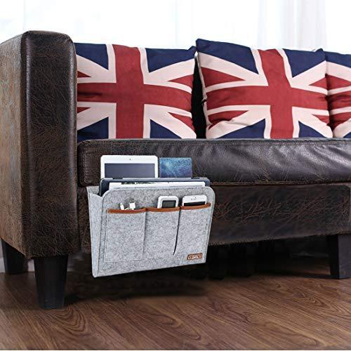 Zafit Bedside Caddy, 6 Pockets Large Size Bedside Storage Organizer Bedside