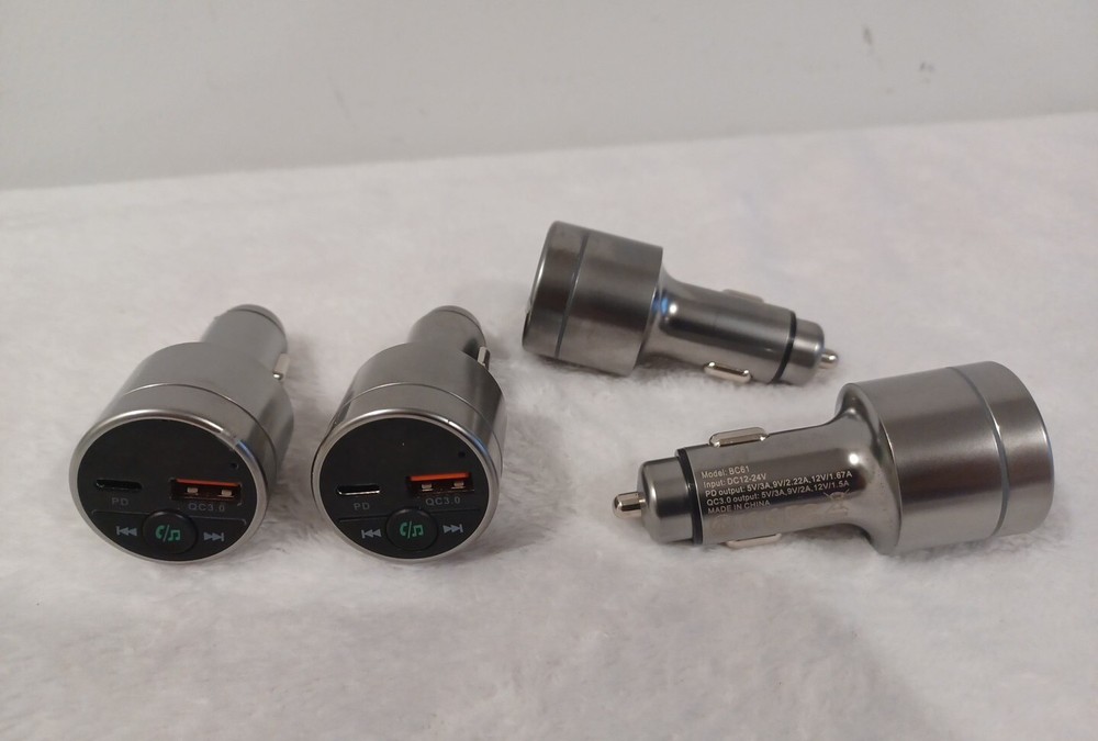 FM Transmitter for Car Bluetooth 5.3 [All-Metal] PD 30W & QC3.0 18W Fast Car 4pk