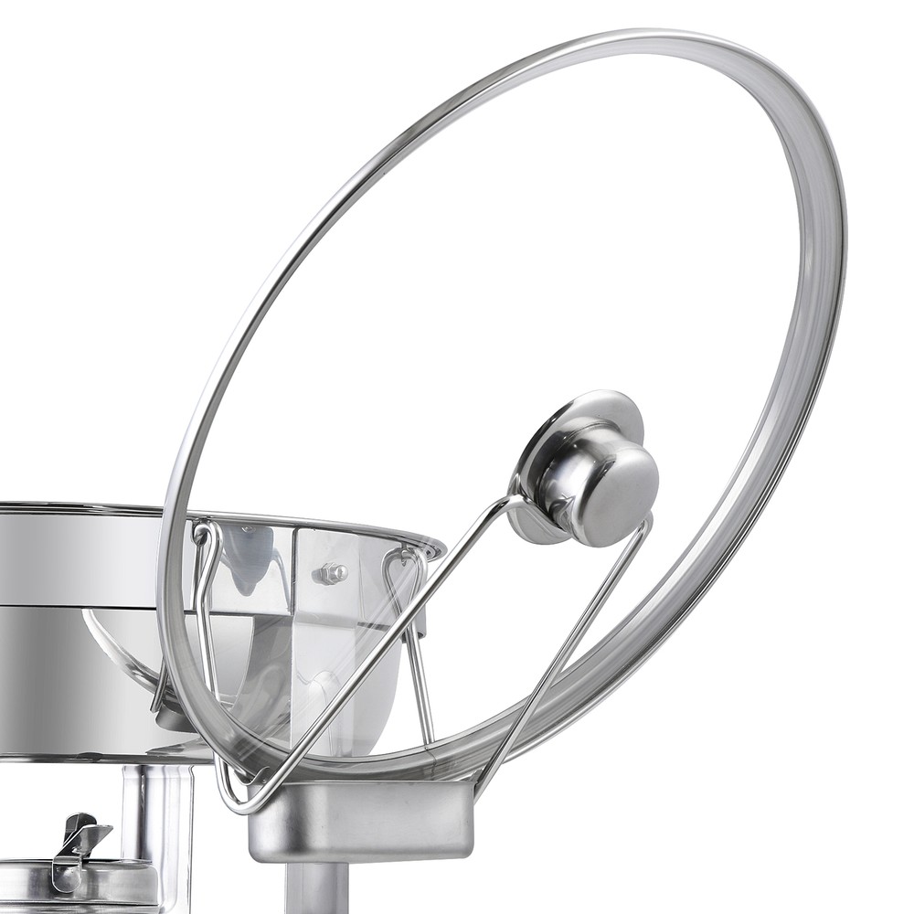 5 Quart 6Pack Full Size Chafing Dish Buffet Set Round Catering Warmer Set Silver