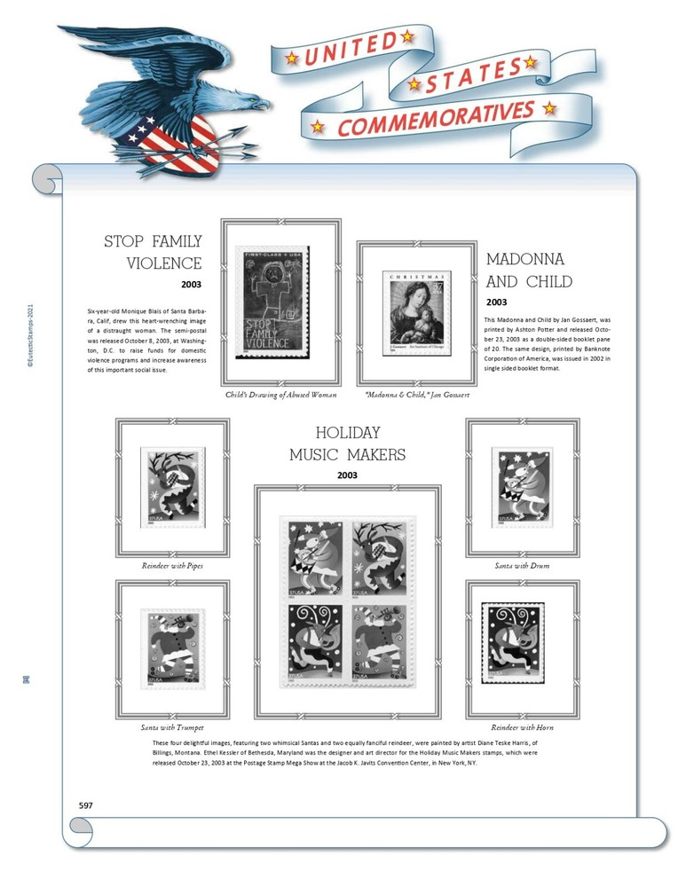 2003 U.S. Commemorative Singles COMPLETE Supplement (White Ace Alternative)