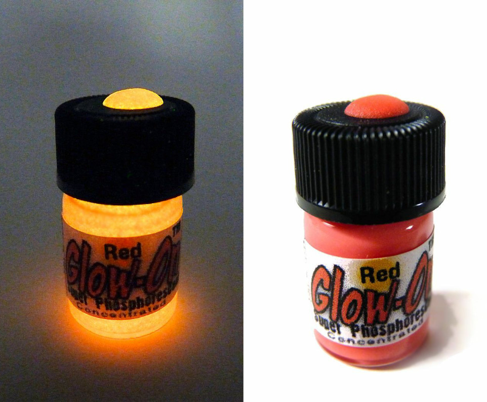 Glow-On RED Glow Paint For Gun Sights, Fishing Lures, 2.3 ml  Vial, Bright!