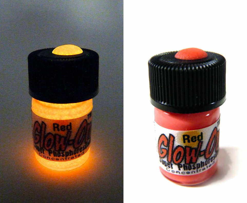 Glow-On RED Glow Paint For Gun Sights, Fishing Lures, 2.3 ml Vial, Bright!