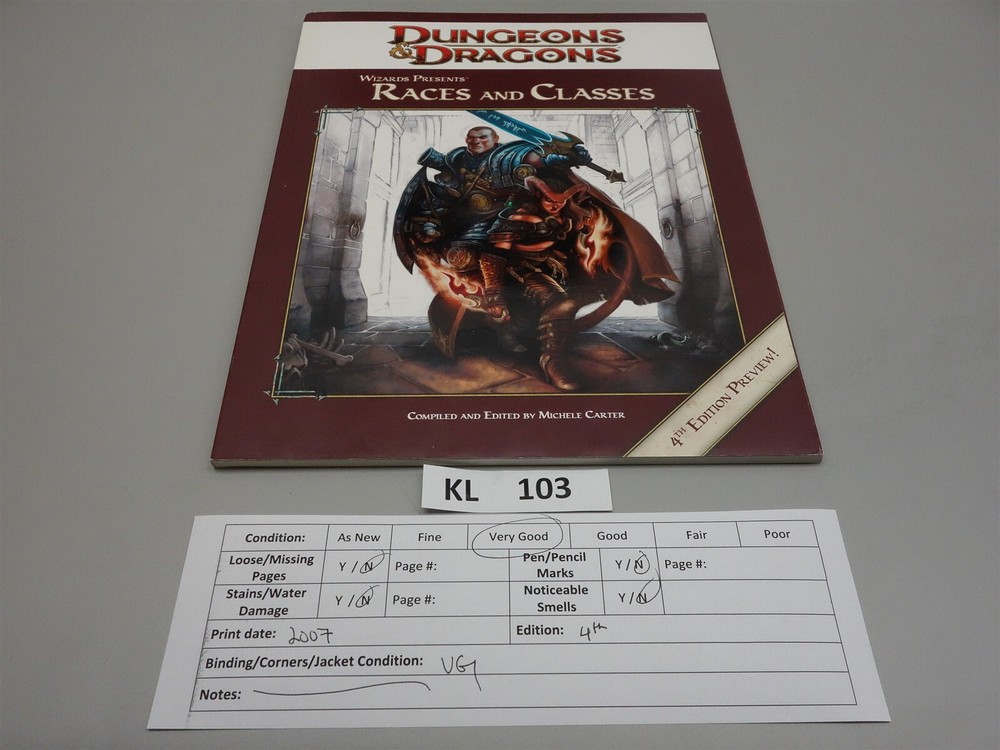 Dungeons & Dragons, D&D: Sourcebook - Races and Classes