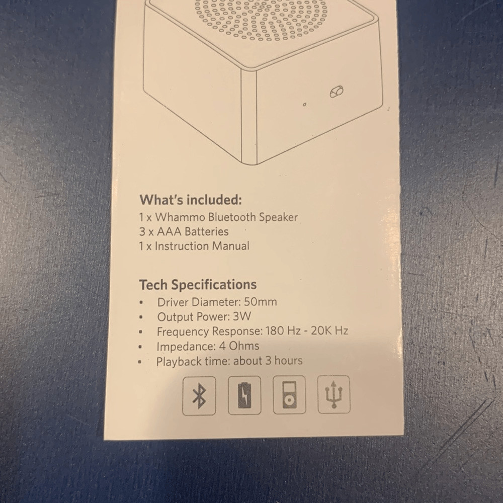 Whammo Bluetooth Mini Speaker Red Cube Wireless Speaker - AG logo