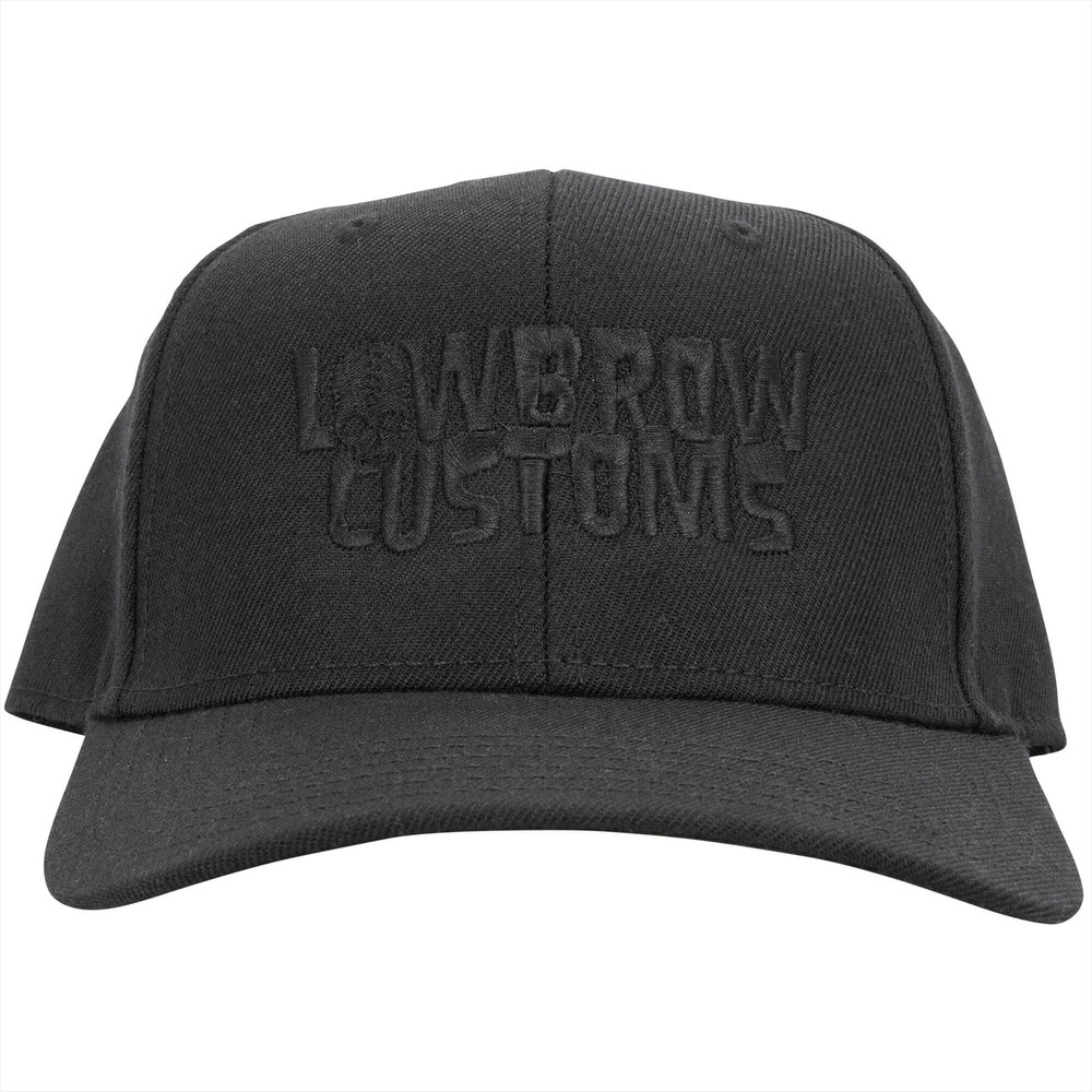 Lowbrow Customs Blackout Embroidered Snapback Hat