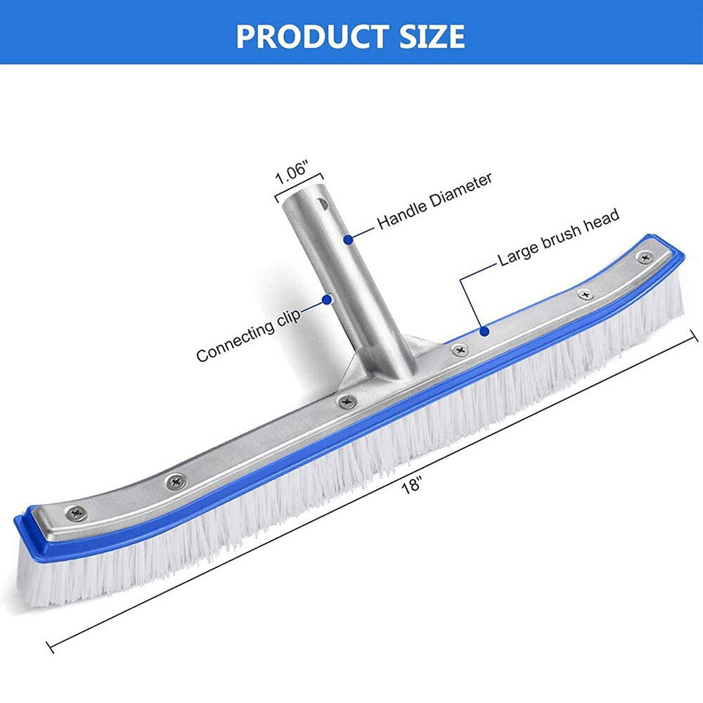 Pool Brush Head for Cleaning Pool Wall, Inground/Above Ground Pool Scrub Brushes