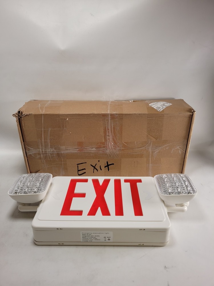 Exit Emergency Light Combo Fire Evacuation Red Sign Model JH-1465