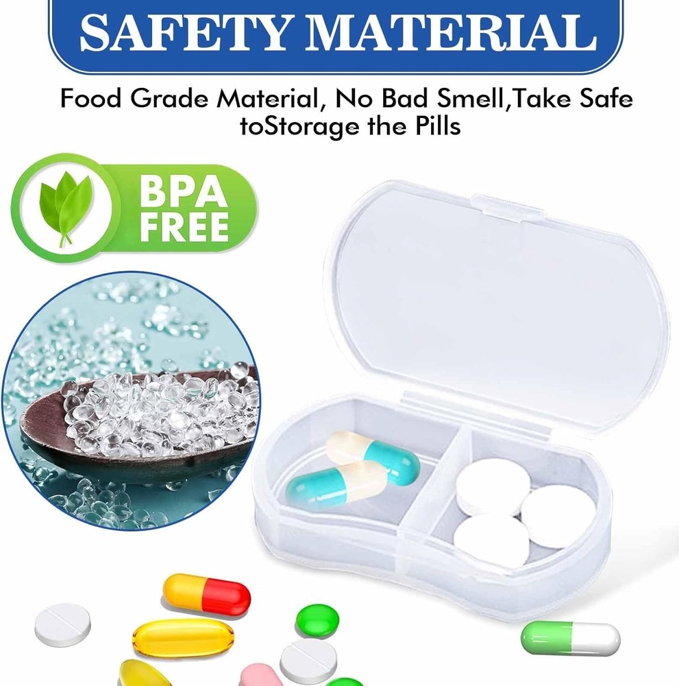 Compact White Mini Pill Case: Portable Organizer for Vitamins and Supplements