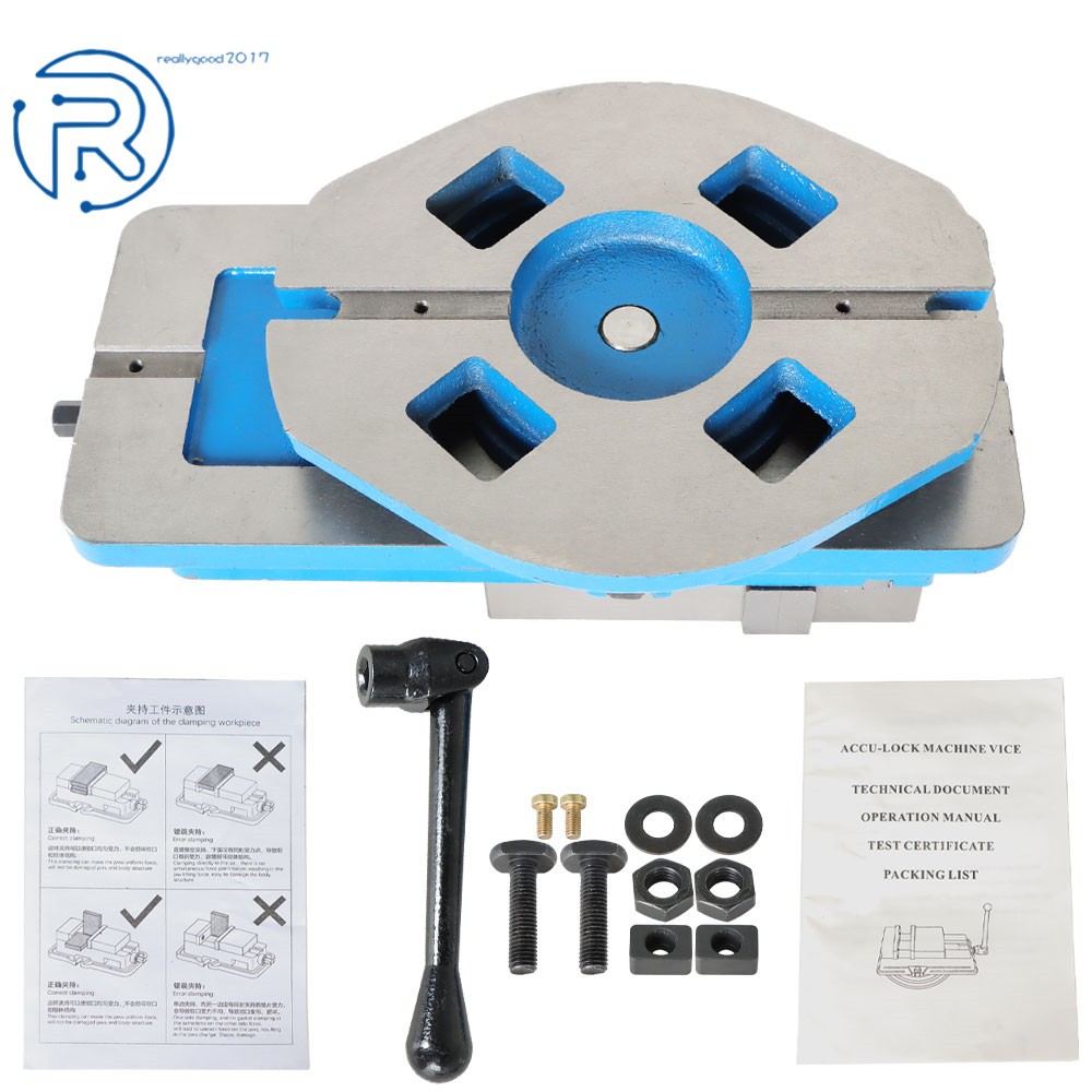 4" Lockdown Vise Precision Milling Machine Bench Clamp Vice With Base New