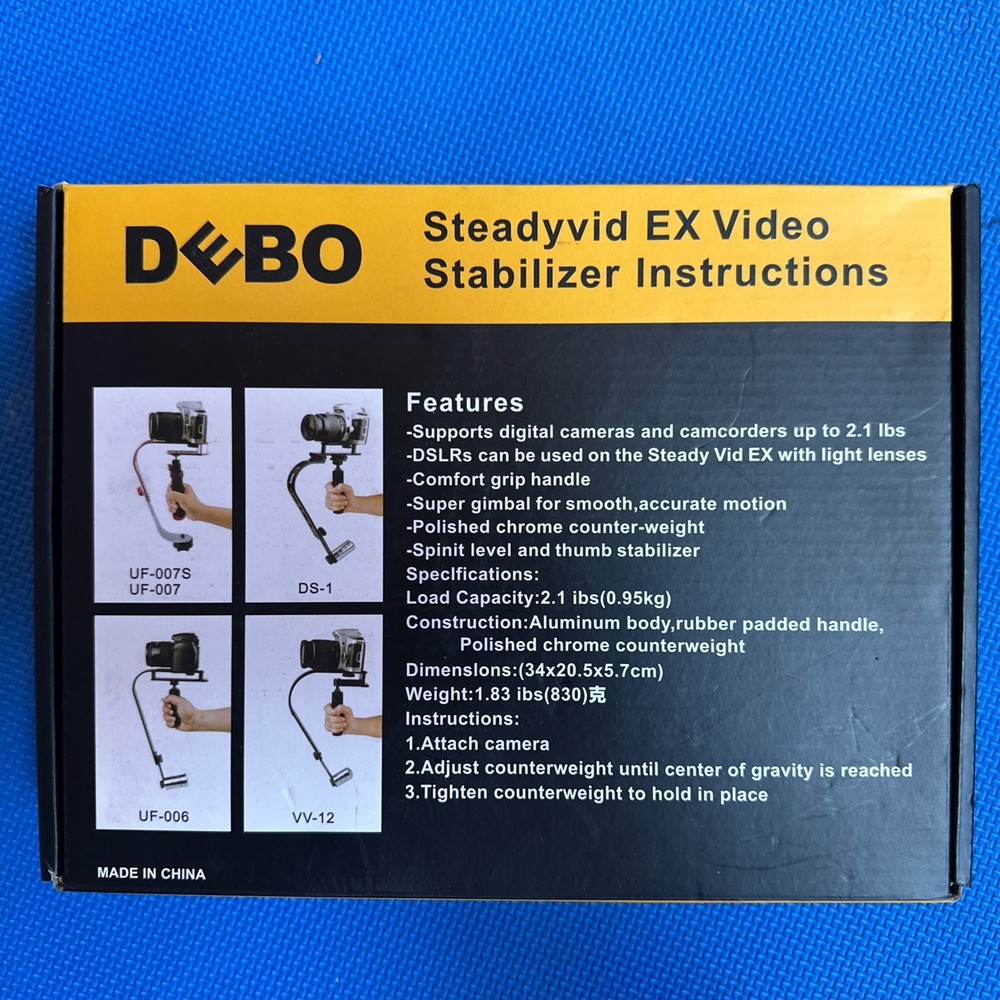 DEBO Steadyvid EX Video and Camera Stabilizer