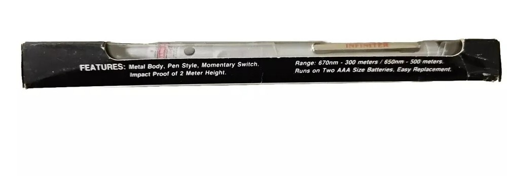 "New" Infiniter 3P Red Laser Pointer Class 1 - Taiwan Made - Color: Silver