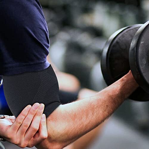Compression Upper Arm Sleeve, Bicep Tendonitis Brace, 1 Pair Medium