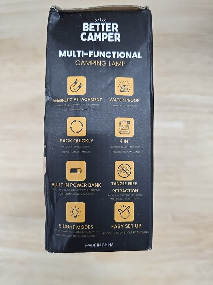 Better Camper Multi Functional Camping Lamp - Rechargeable String Lights