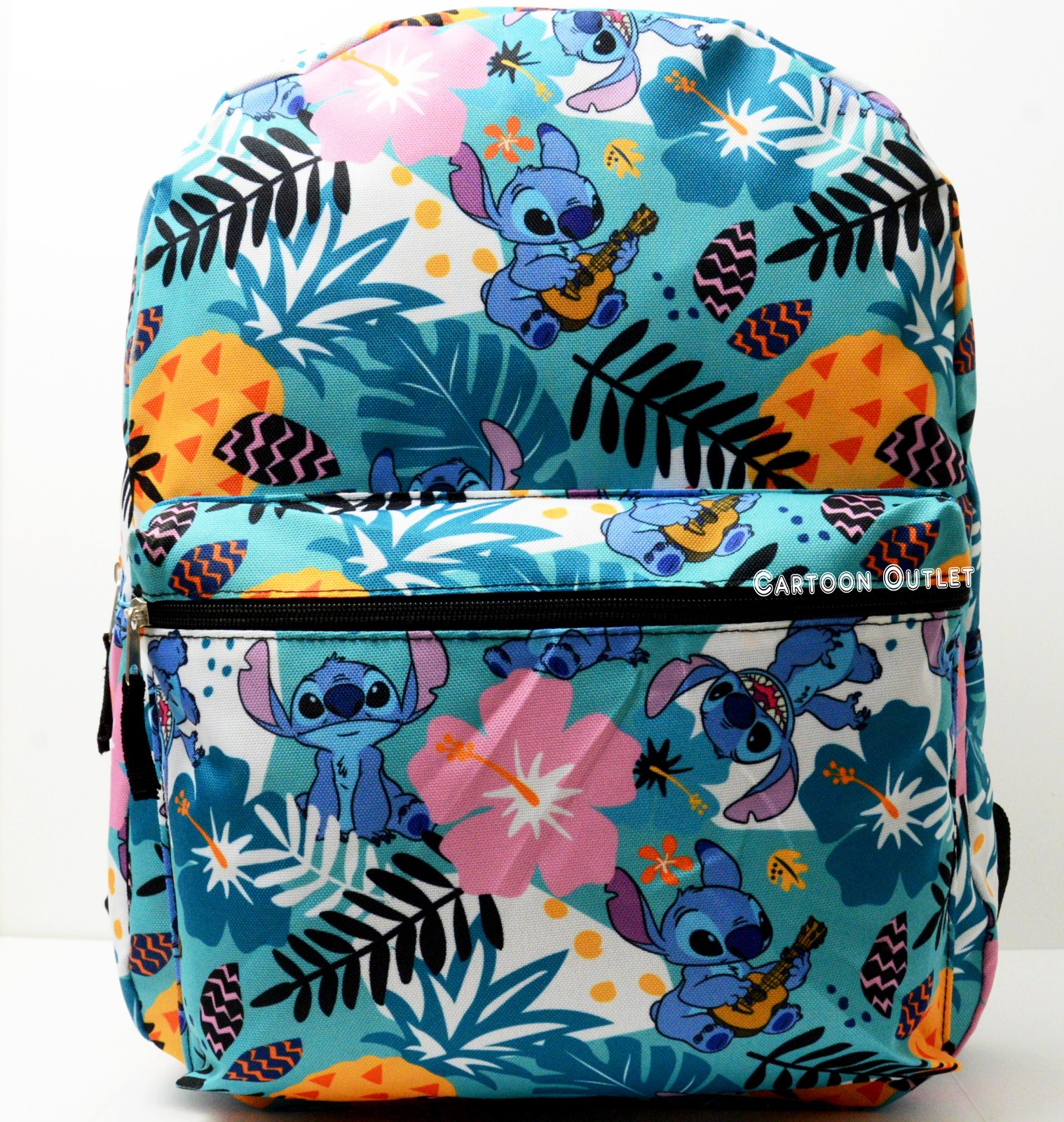 Disney Lilo Stitch Large School Backpack 16" All Over Print Travel Tote Book Bag