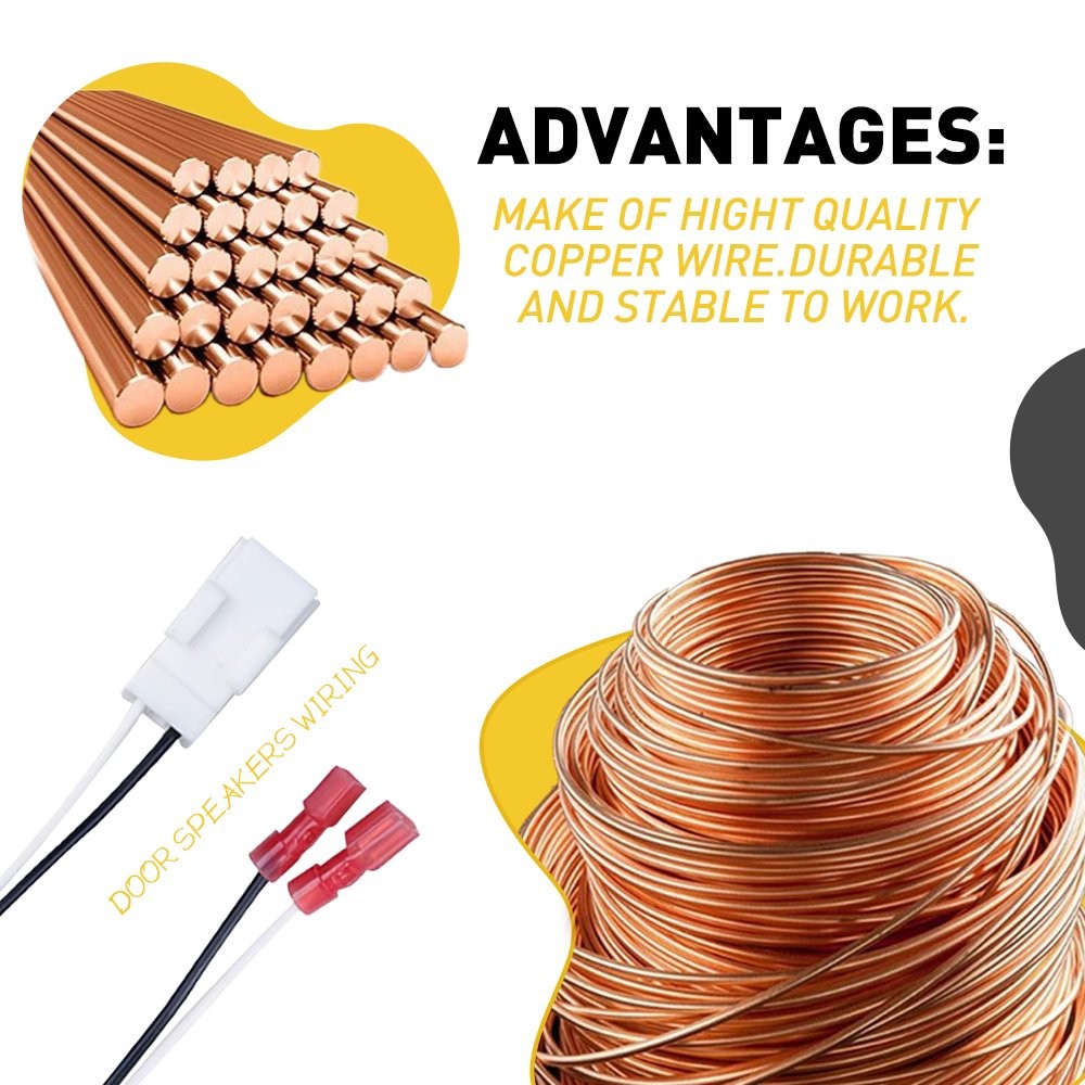 4X Speakers Door Connector Wiring Harness Plug Fits For 2007-2018 Jeep New