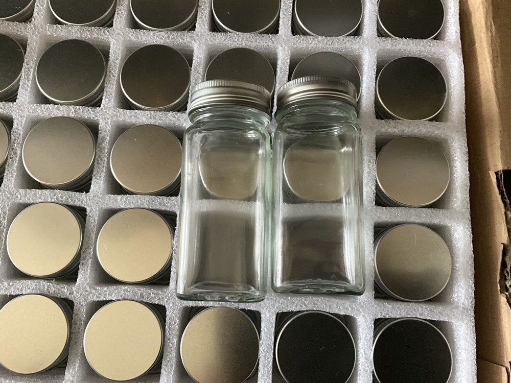 30 Pcs. Glass Square Bottles 4 Oz