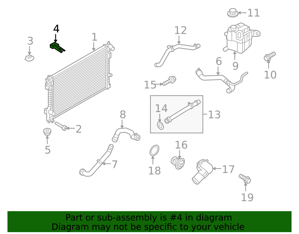 Genuine Ford Radiator Support Upper Bracket AE9Z-8A193-A