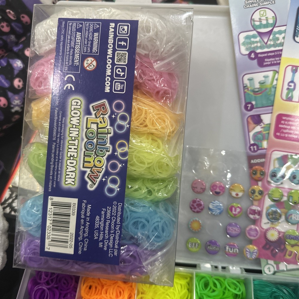 Rainbow Loom Lot - Includes Case and variety