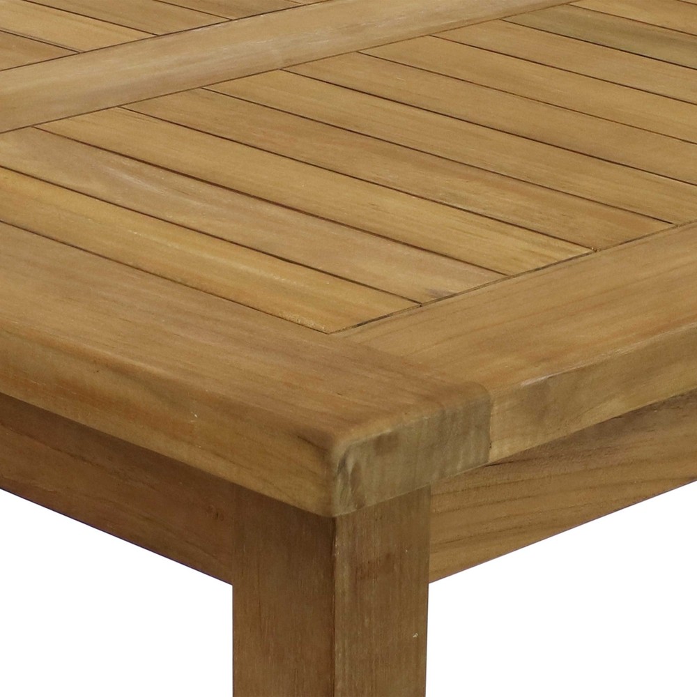 31.5 in Solid Teak Square Patio Dining Table by Sunnydaze