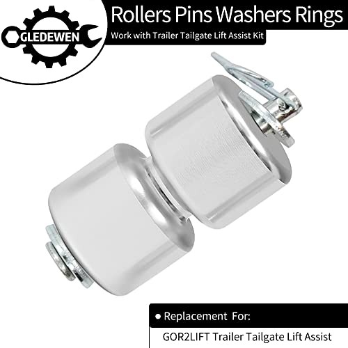 Trailer Lift Assist Rollers Replacement Kit, Compatible with Silver - Roller *4