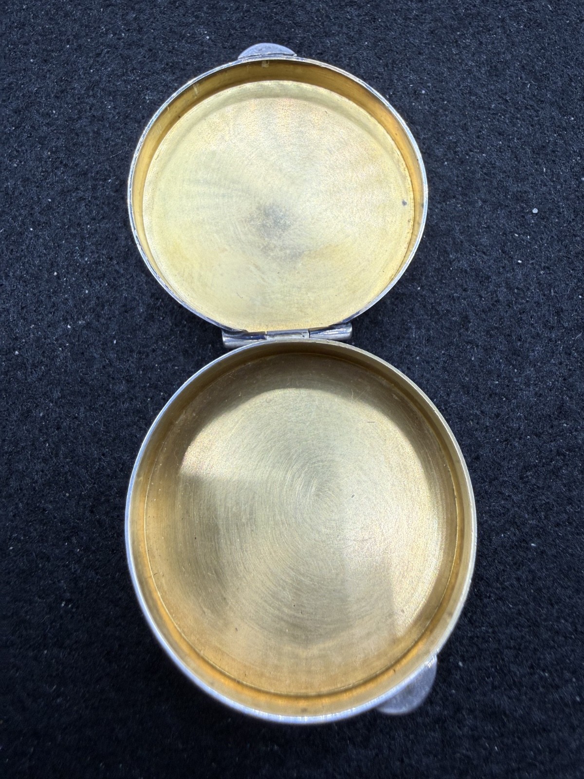 Thomae & Co Vintage Sterling Silver Pineapple Design Round Pill Box