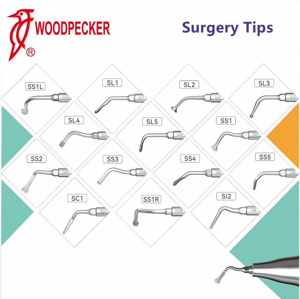 Woodpecker Surgical Smart Ultra Piezo Bone Surgery Tips Bone Cutting Tips Kit