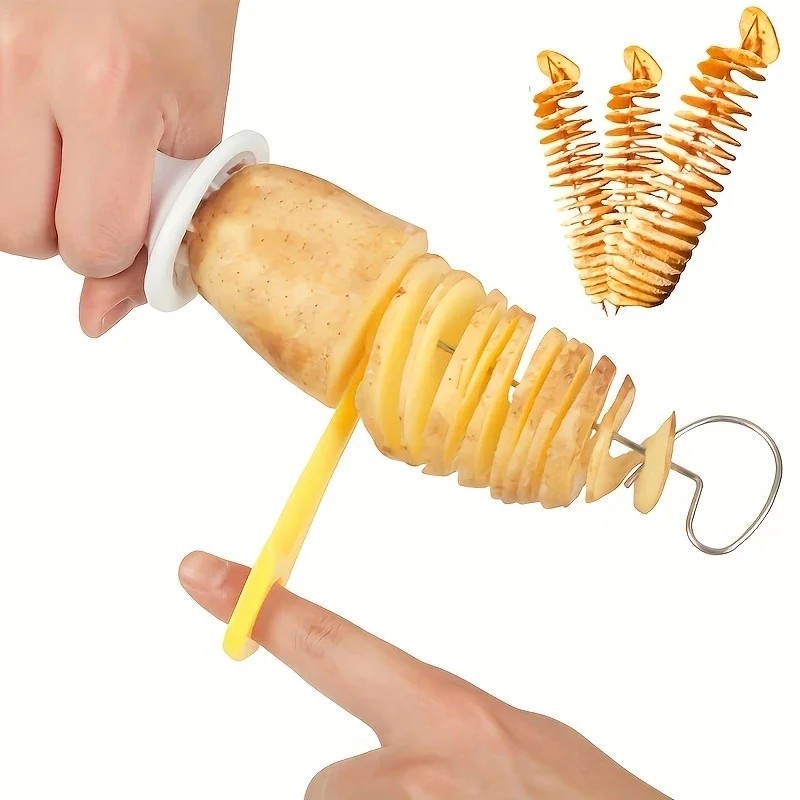 6PCS STAINLESS STEEL SPIRALIZER SET – MULTI-FUNCTION VEGETABLE CUTTER FOR POTATO