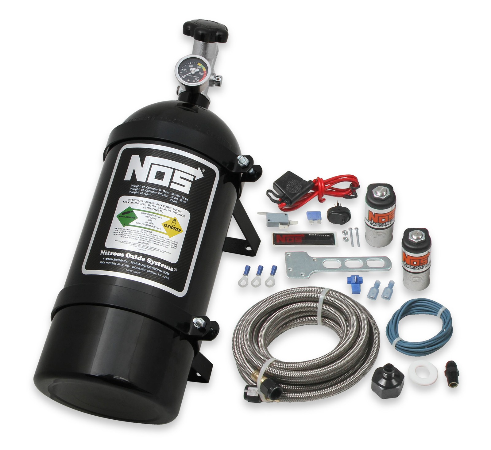 05000BNOS NOS Powershot Wet Basic Nitrous Kit without Injector Plate - Black