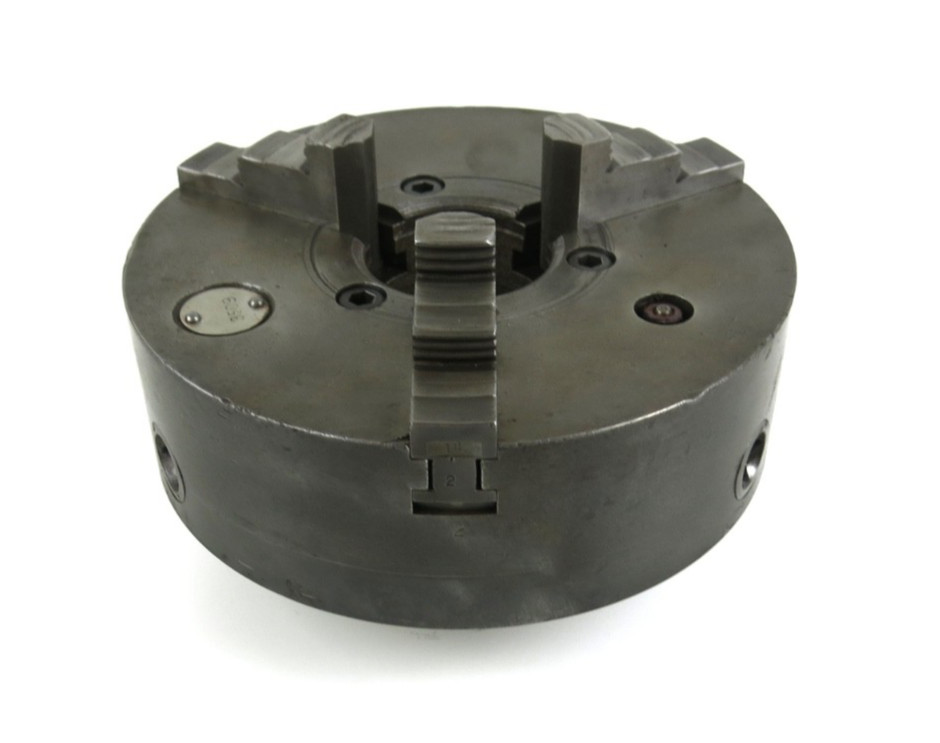 9" Cushman Lathe Chuck 3509 w/ South Bend 14-1/2" 16" Back Plate 2-3/8" x 6TPI