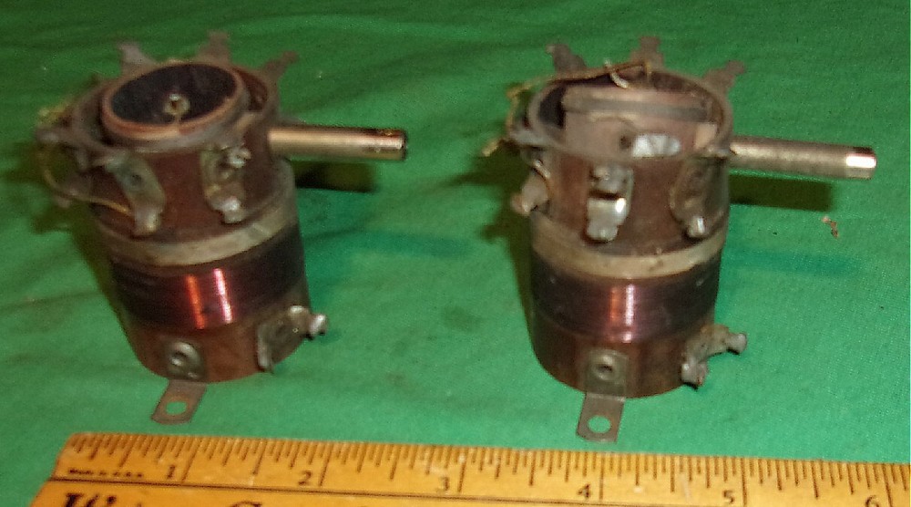 (2) Adjustable Radio Coils Variocoupler Types 2 1/4 inch