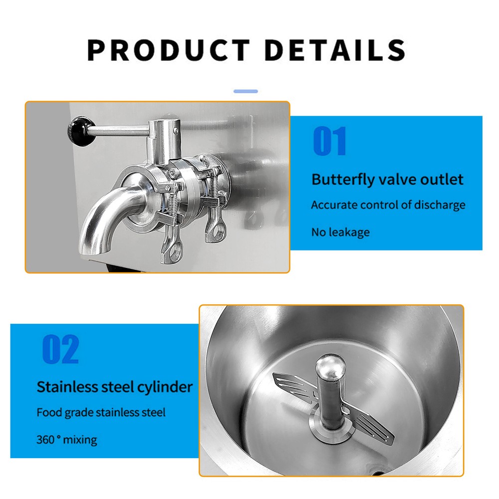Kolice Commercial desktop Milk Pasteurization Machine, 14L Milk Pasteurizer