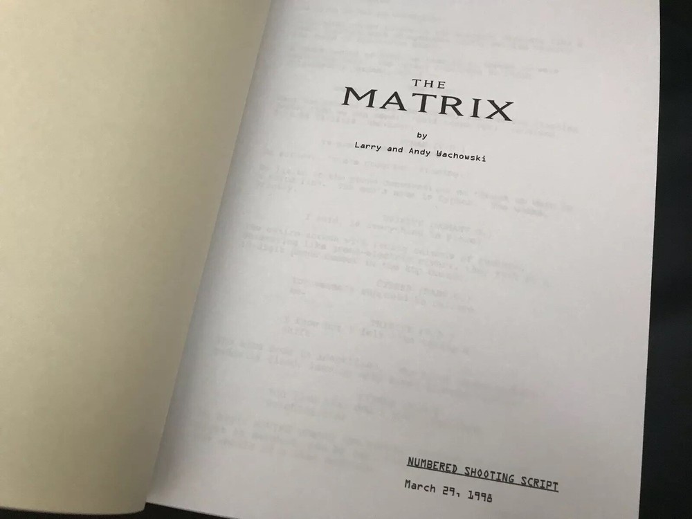 Warner Bros. THE MATRIX TRILOGY Rare Script SCREENPLAY SET Collection