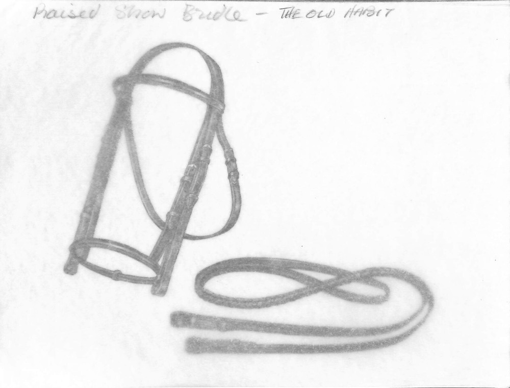 Raised Show Bridle Graphite Drawing
